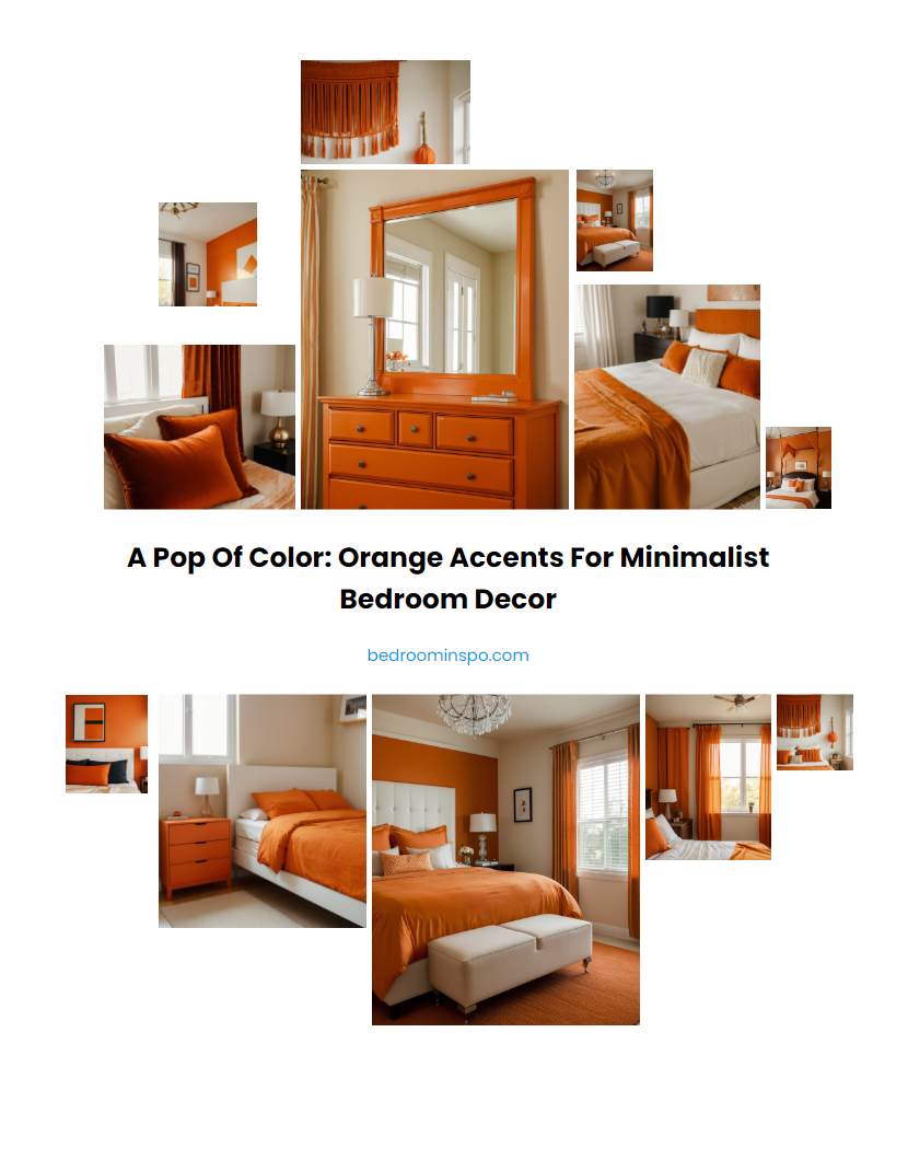 A Pop of Color: Orange Accents for Minimalist Bedroom Decor