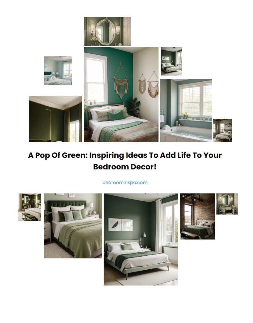 A Pop of Green: Inspiring Ideas to Add Life to Your Bedroom Decor!