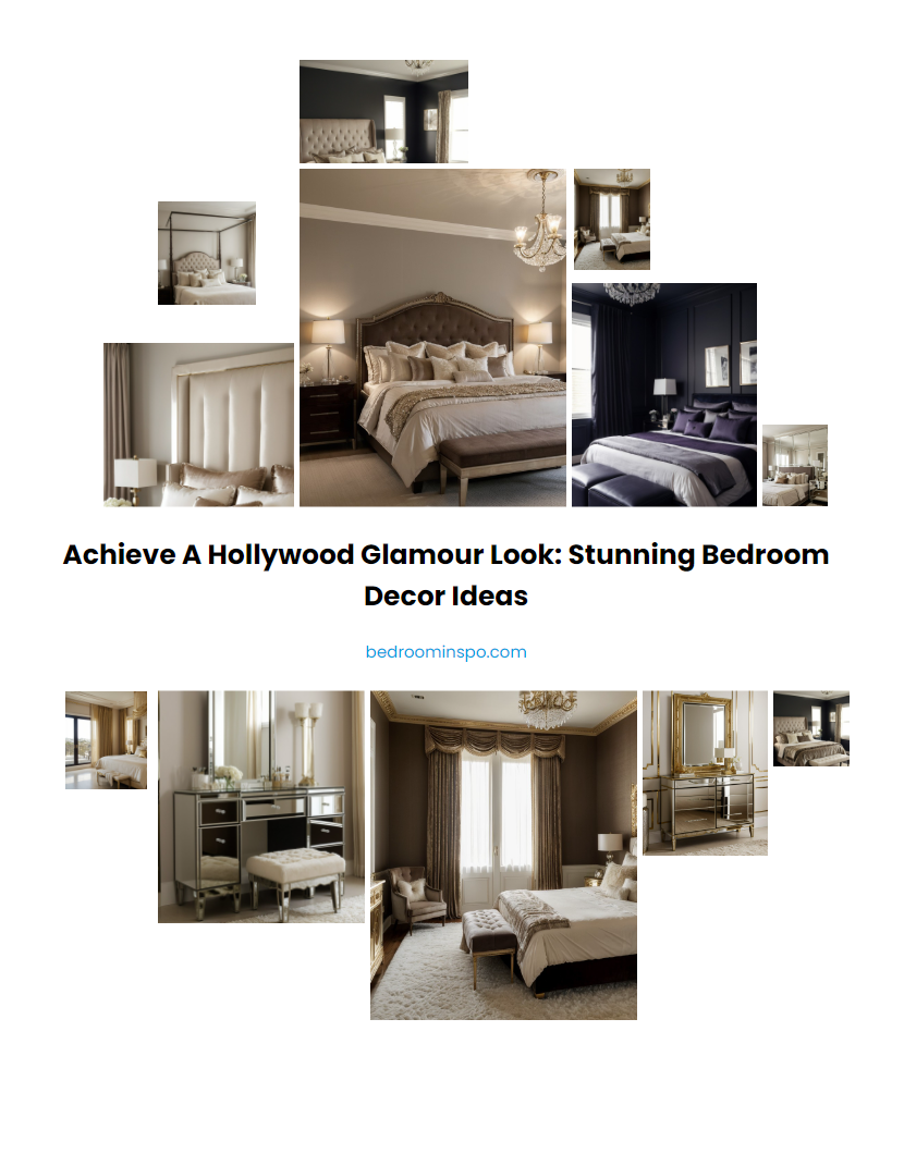 Achieve a Hollywood Glamour Look: Stunning Bedroom Decor Ideas