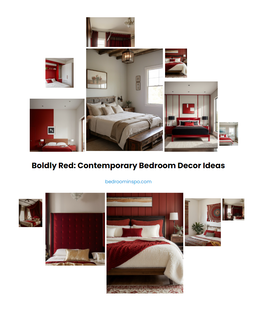 Boldly Red: Contemporary Bedroom Decor Ideas