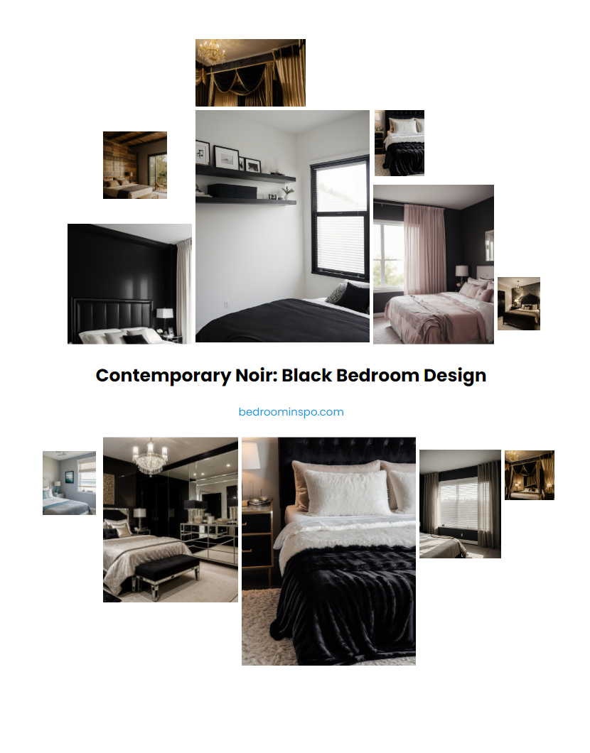 Contemporary Noir: Black Bedroom Design