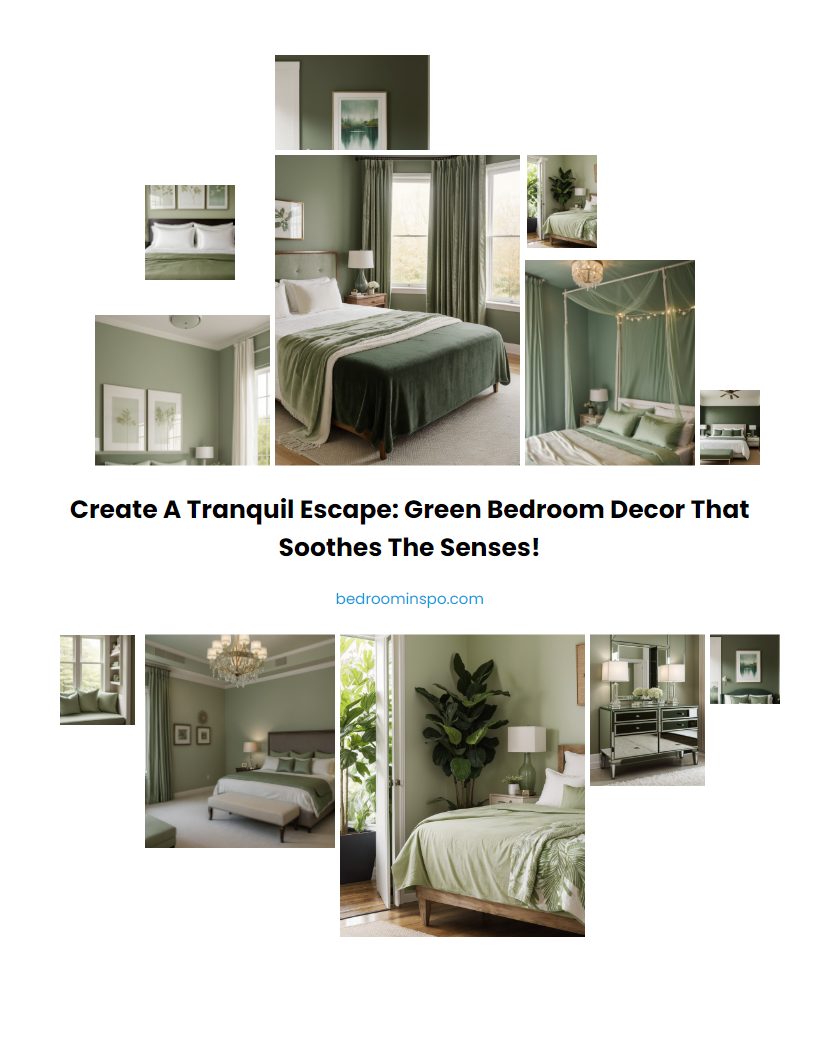 Create a Tranquil Escape: Green Bedroom Decor that Soothes the Senses!