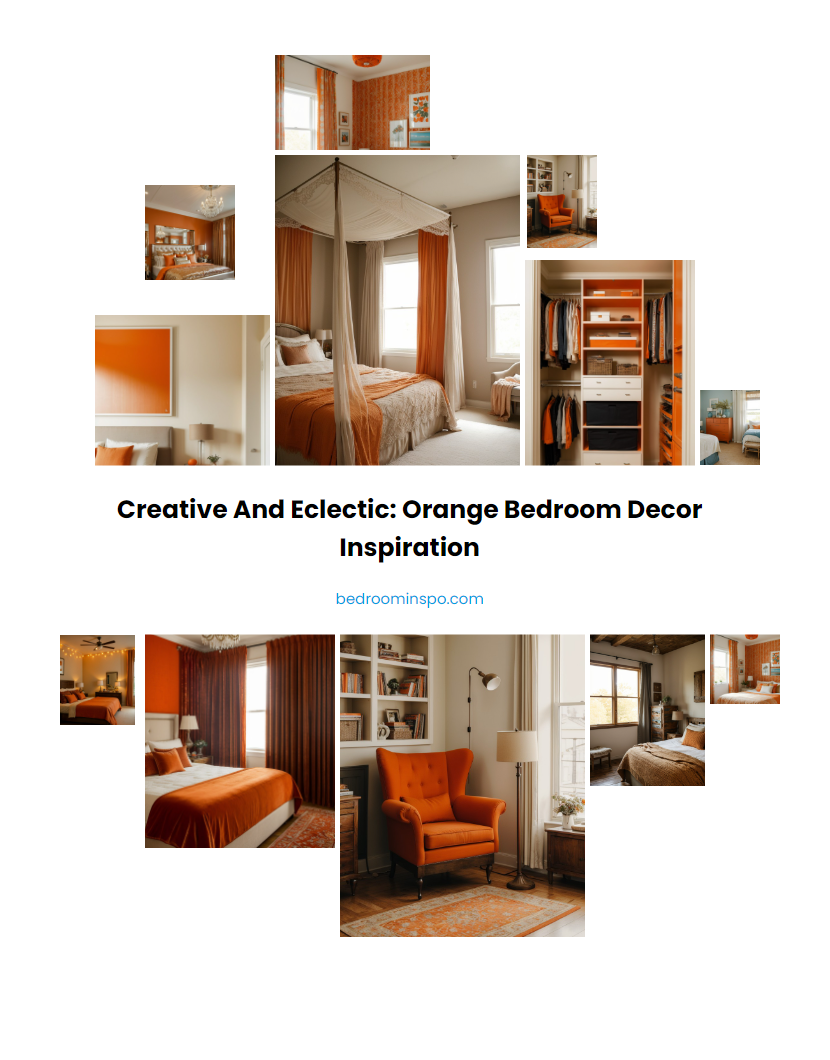 Creative and Eclectic: Orange Bedroom Decor Inspiration