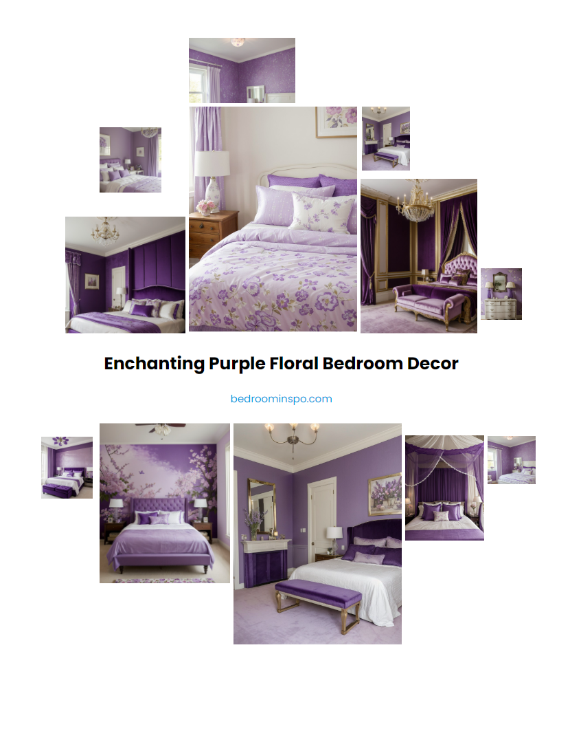 Enchanting Purple Floral Bedroom Decor