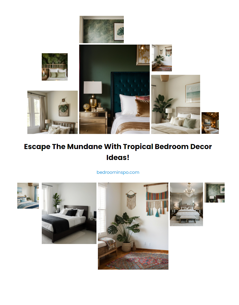 Escape the Mundane with Tropical Bedroom Decor Ideas!