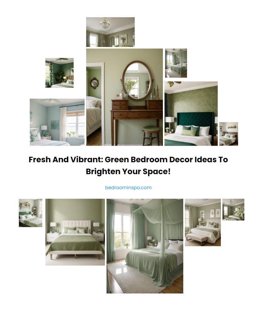 Fresh and Vibrant: Green Bedroom Decor Ideas to Brighten Your Space!