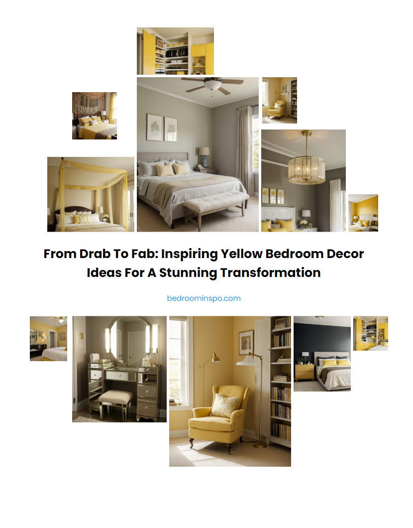 From drab to fab: Inspiring yellow bedroom decor ideas for a stunning transformation