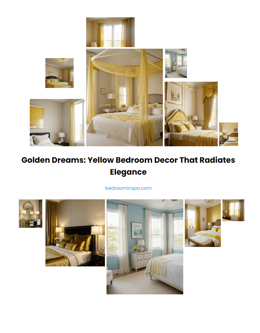 Golden dreams: Yellow bedroom decor that radiates elegance