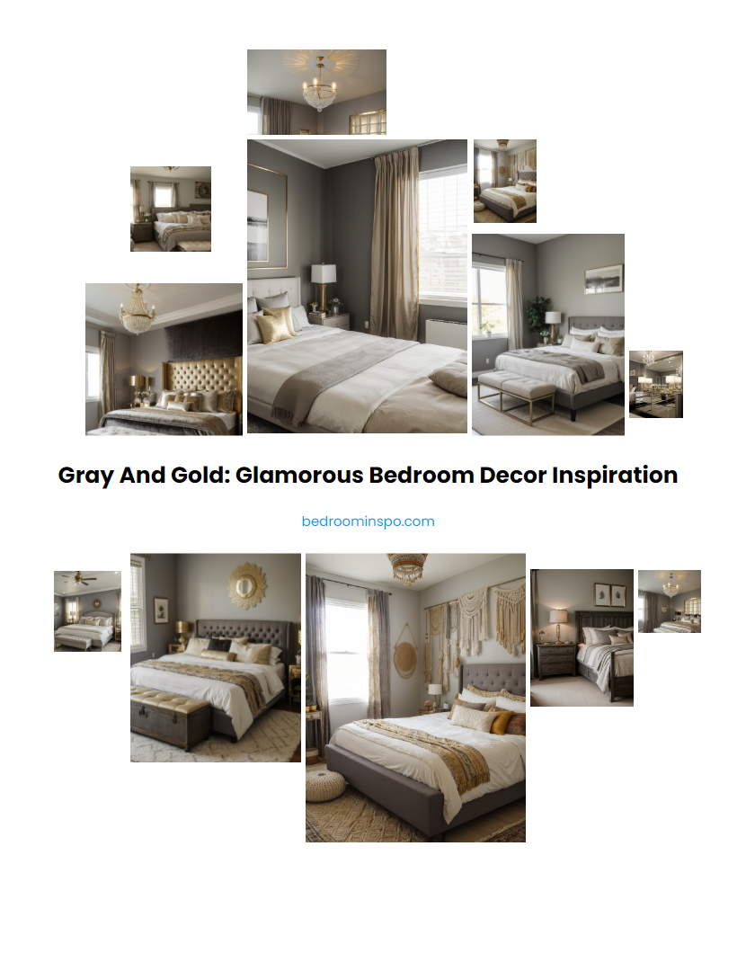 Gray and Gold: Glamorous Bedroom Decor Inspiration