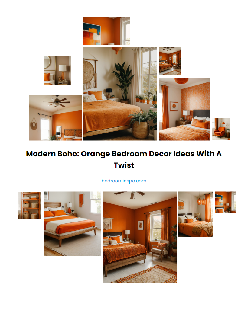 Modern Boho: Orange Bedroom Decor Ideas with a Twist