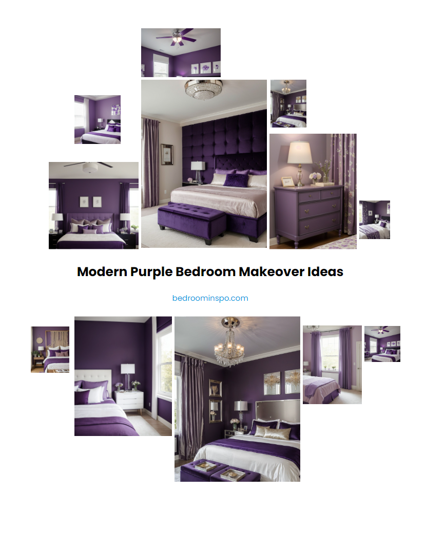 Modern Purple Bedroom Makeover Ideas