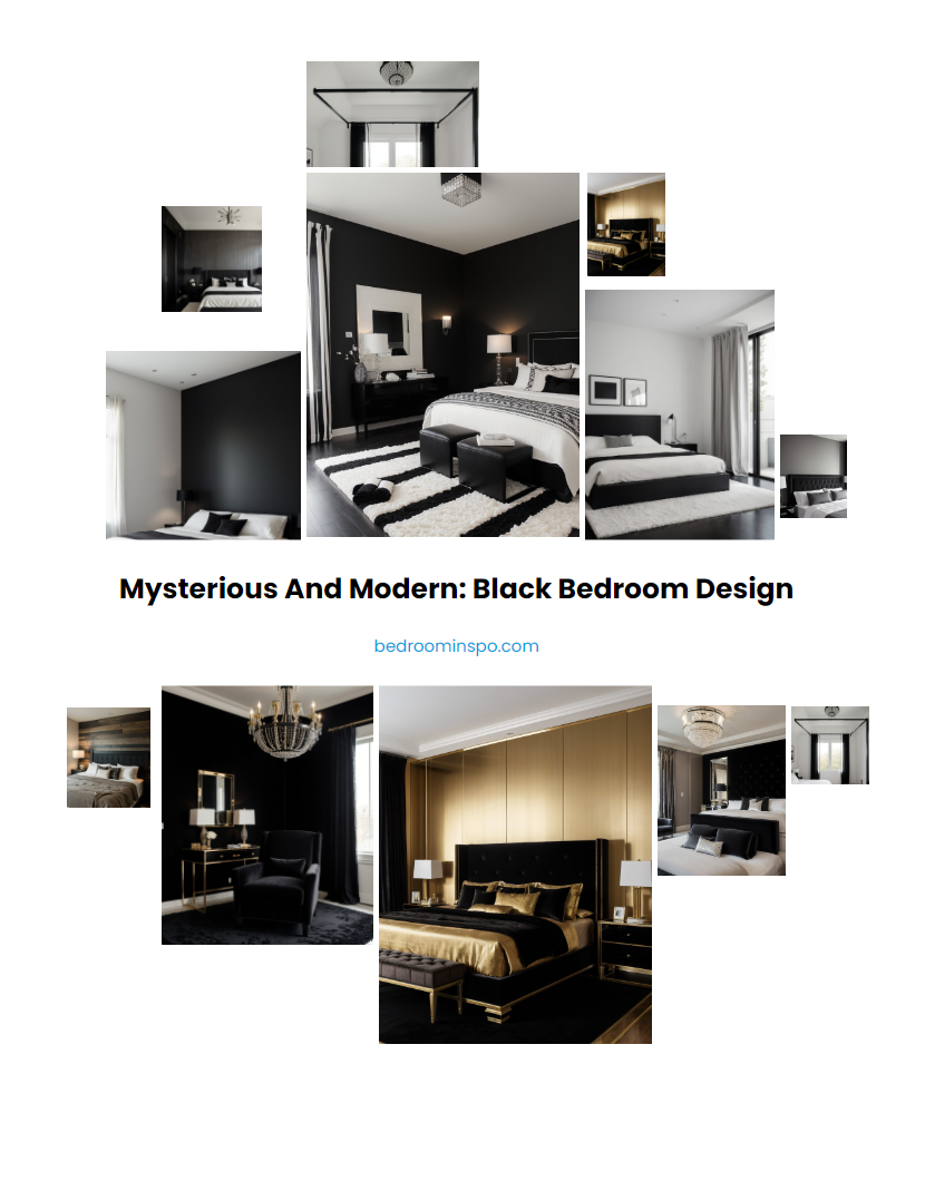 Mysterious and Modern: Black Bedroom Design