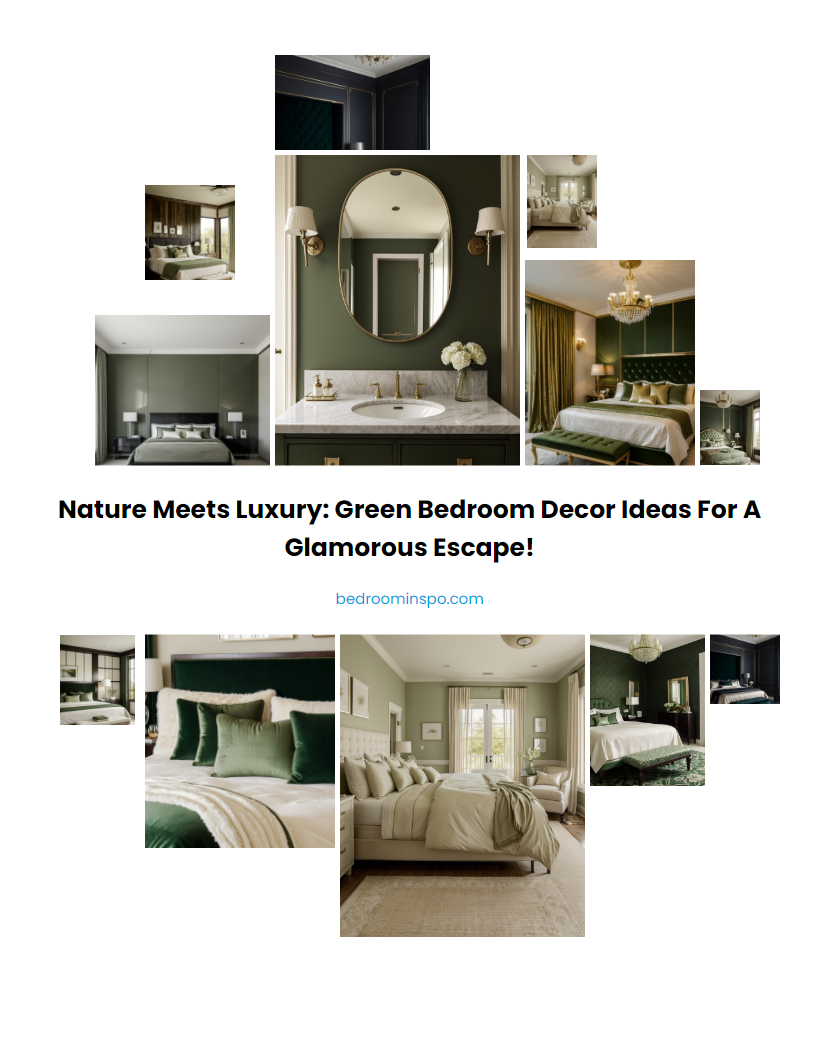 Nature Meets Luxury: Green Bedroom Decor Ideas for a Glamorous Escape!