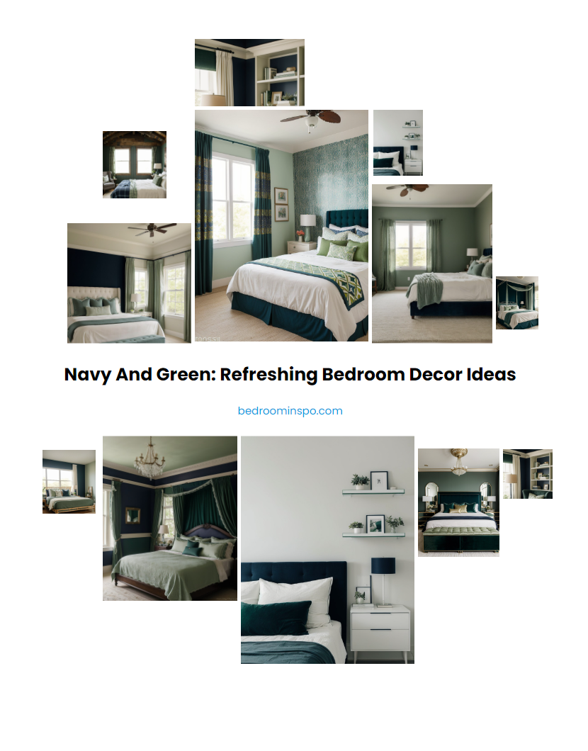 Navy and Green: Refreshing Bedroom Decor Ideas