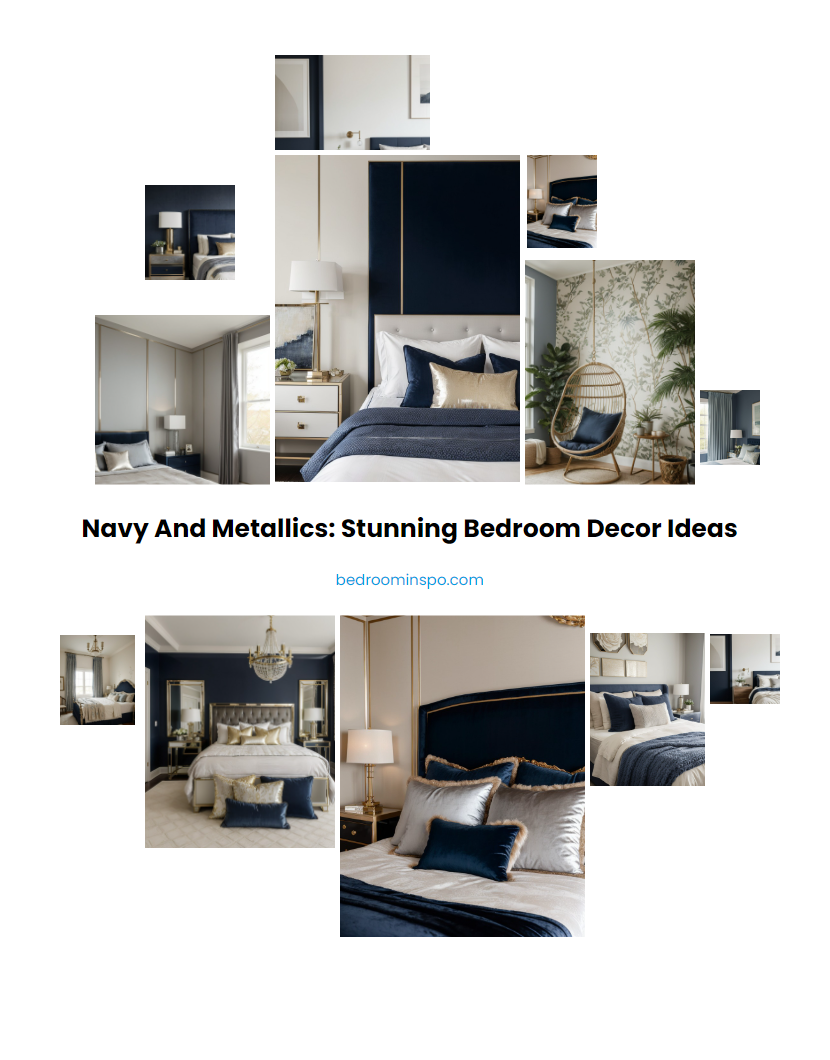 Navy and Metallics: Stunning Bedroom Decor Ideas