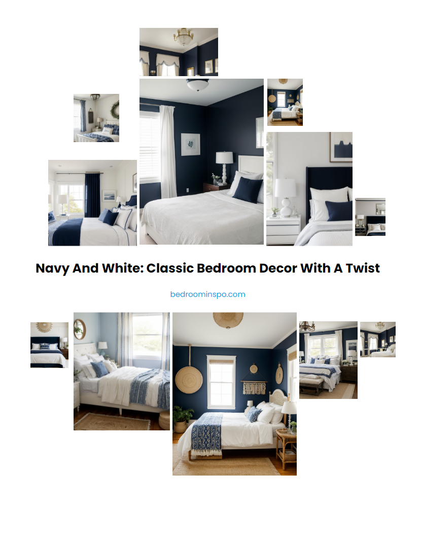 Navy and White: Classic Bedroom Decor with a Twist