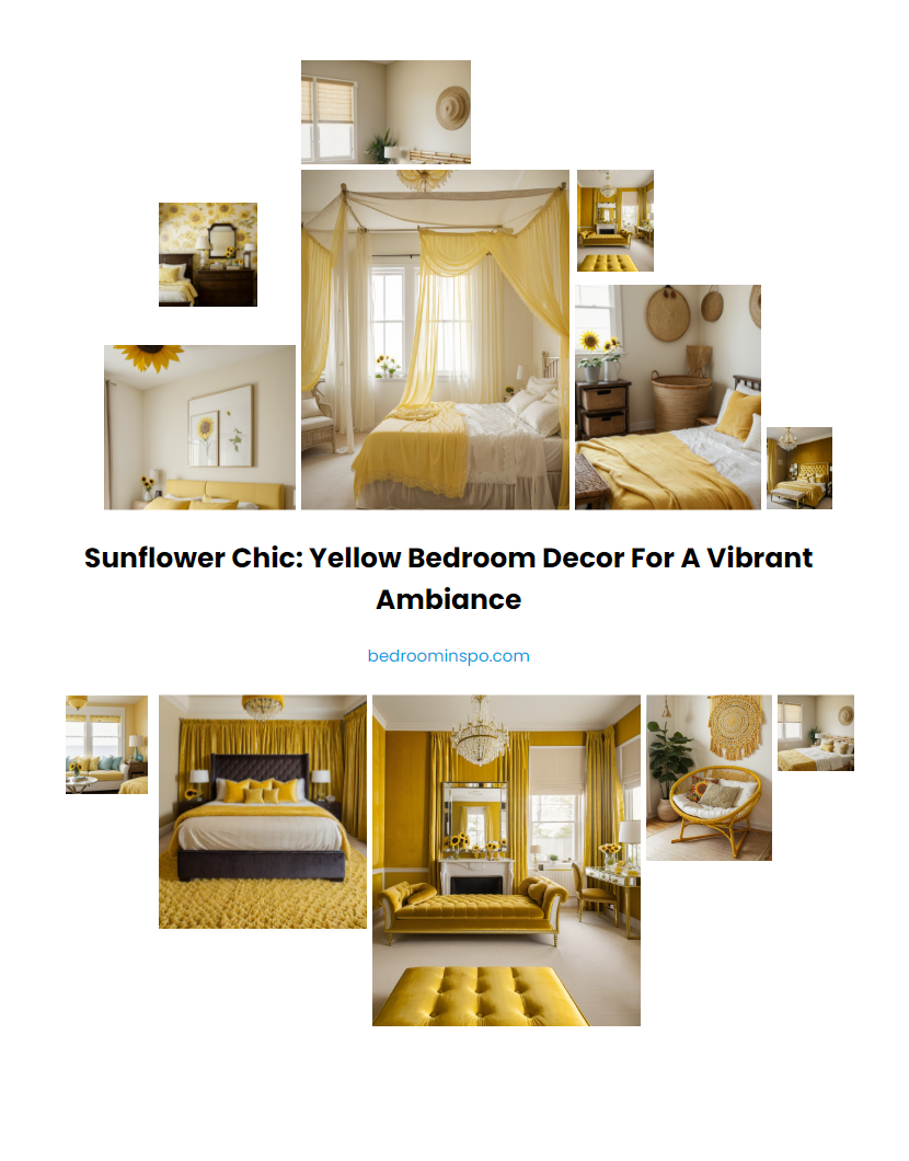 Sunflower chic: Yellow bedroom decor for a vibrant ambiance