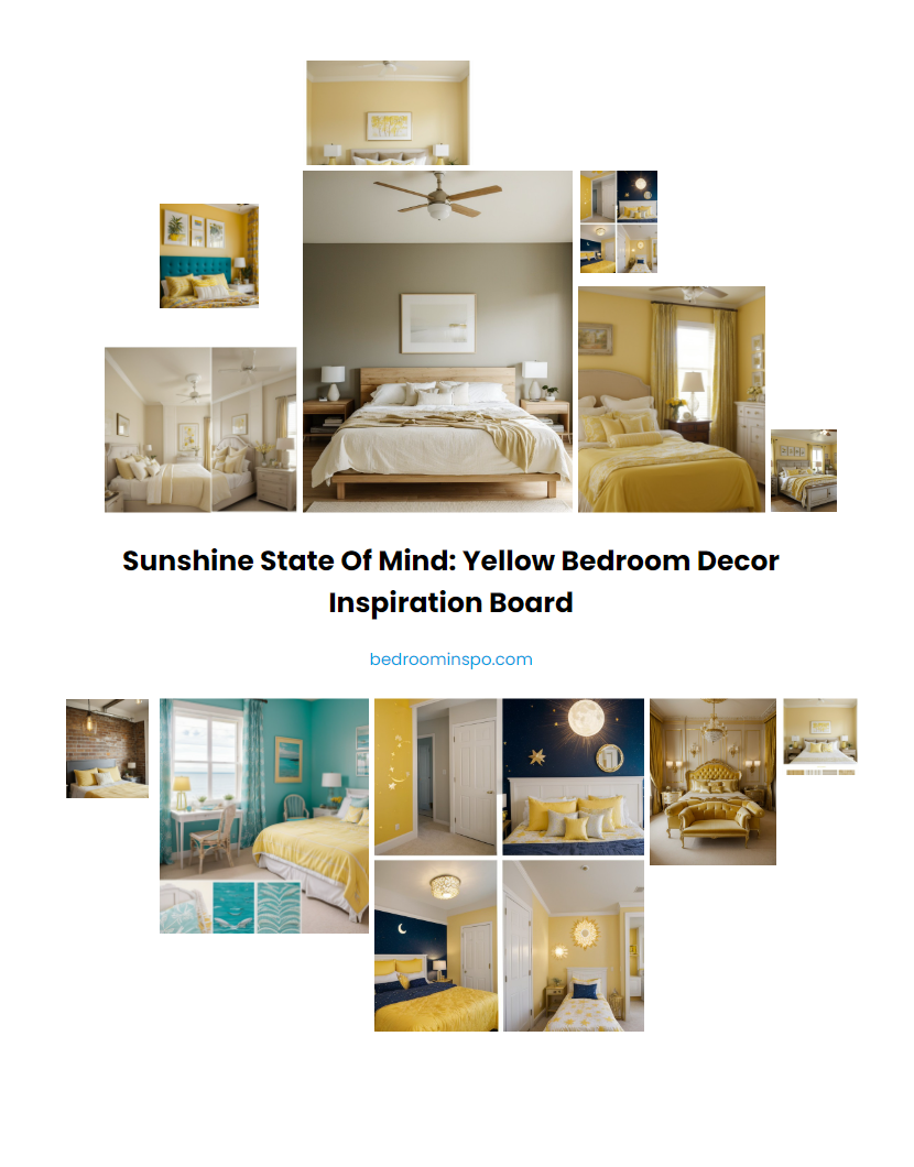 Sunshine state of mind: Yellow bedroom decor inspiration board