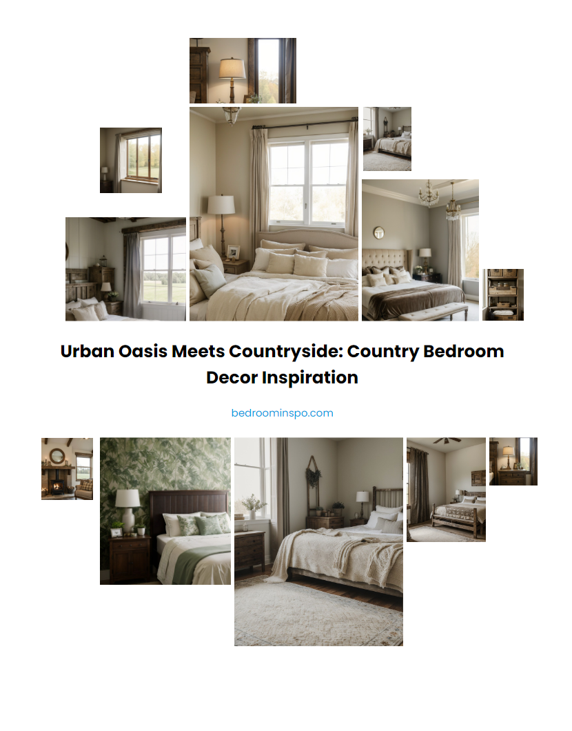 Urban Oasis Meets Countryside: Country Bedroom Decor Inspiration