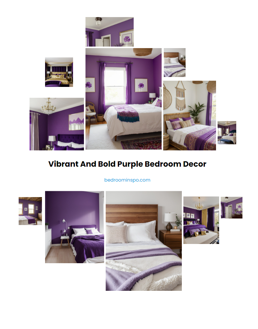 Vibrant and Bold Purple Bedroom Decor