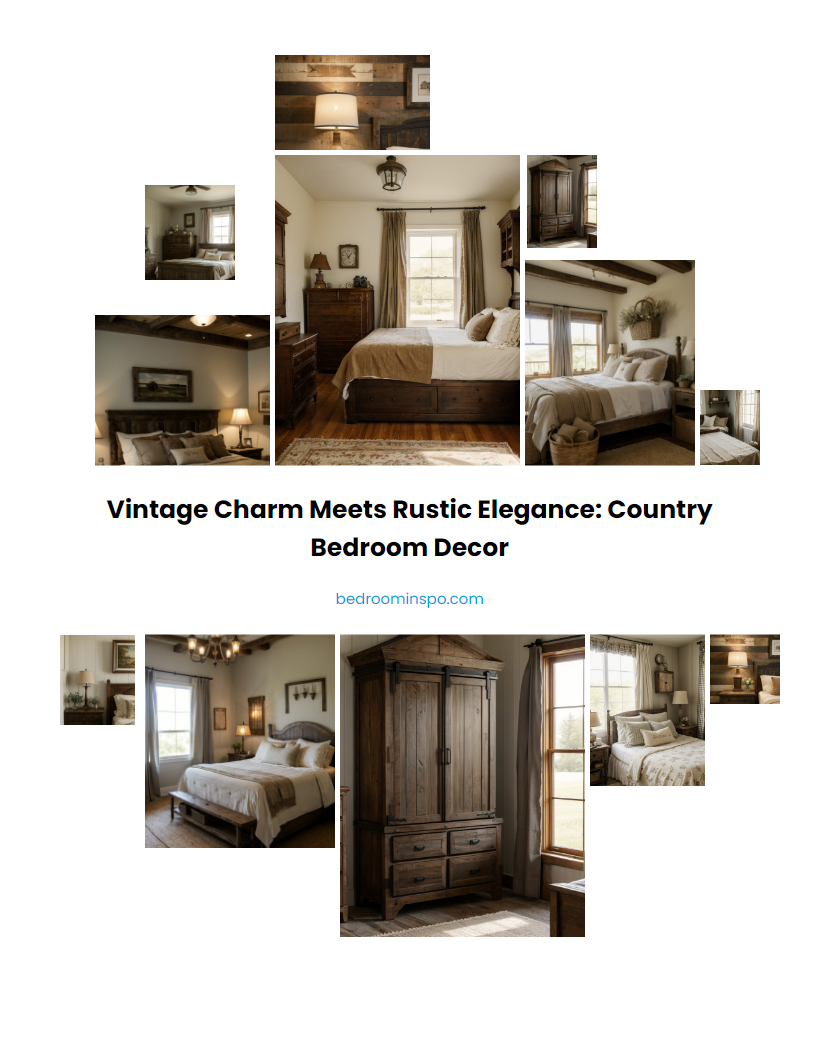 Vintage Charm Meets Rustic Elegance: Country Bedroom Decor