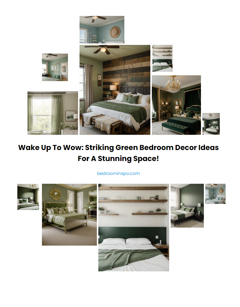 Wake Up to Wow: Striking Green Bedroom Decor Ideas for a Stunning Space!