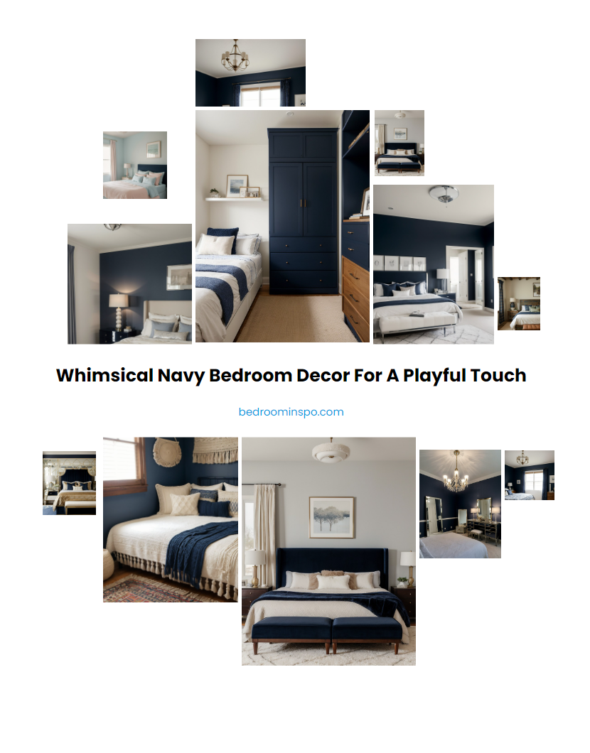 Whimsical Navy Bedroom Decor for a Playful Touch