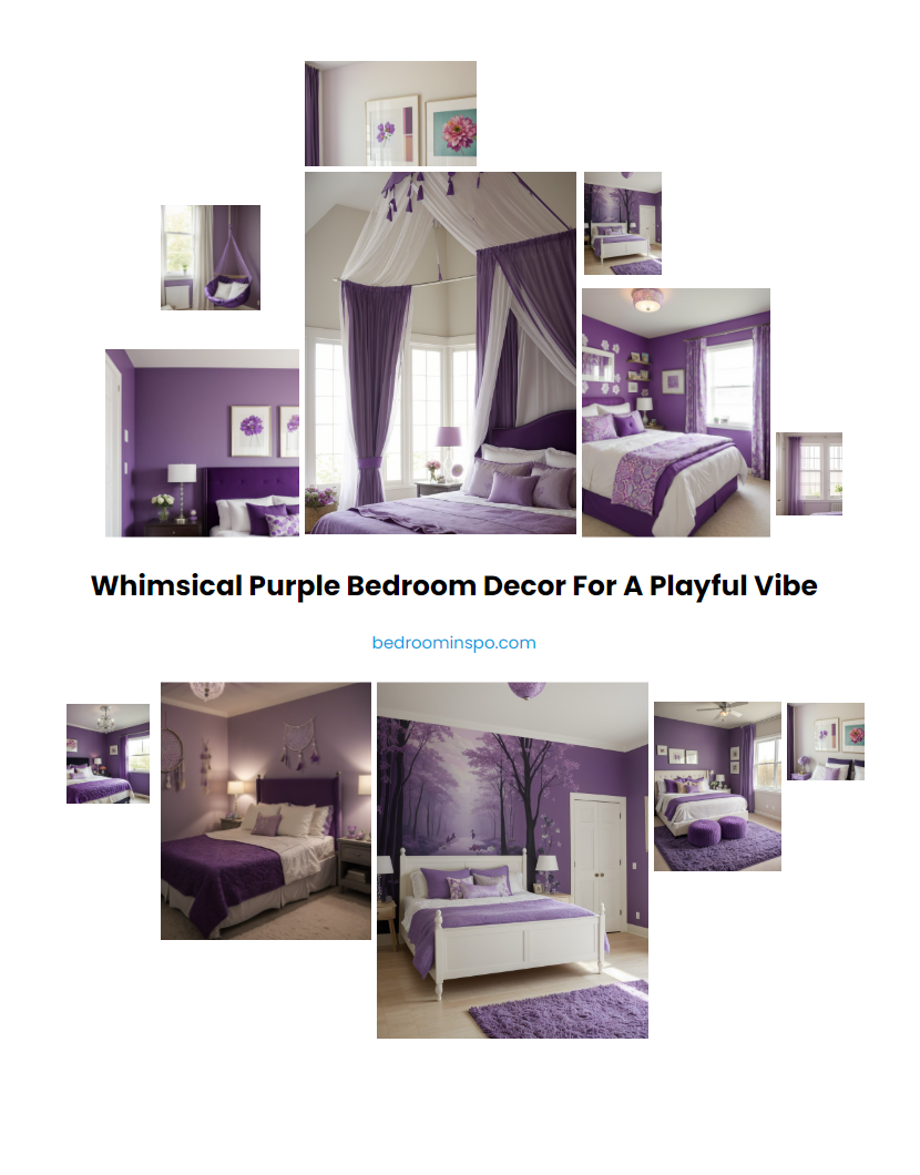 Whimsical Purple Bedroom Decor for a Playful Vibe