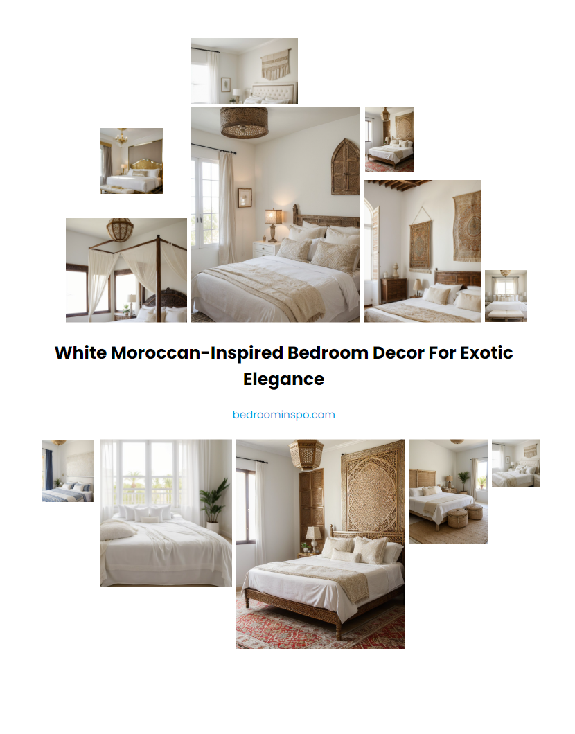 White Moroccan-Inspired Bedroom Decor for Exotic Elegance
