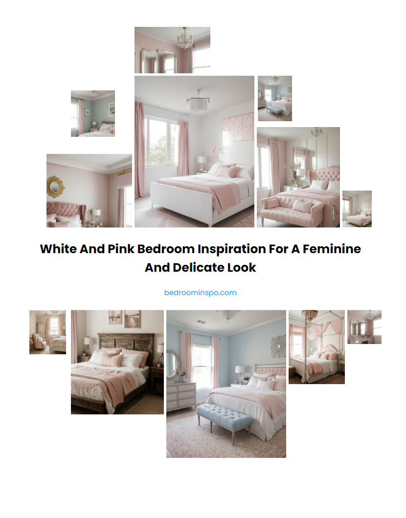 White and Pink Bedroom Inspiration for a Feminine and Delicate Look